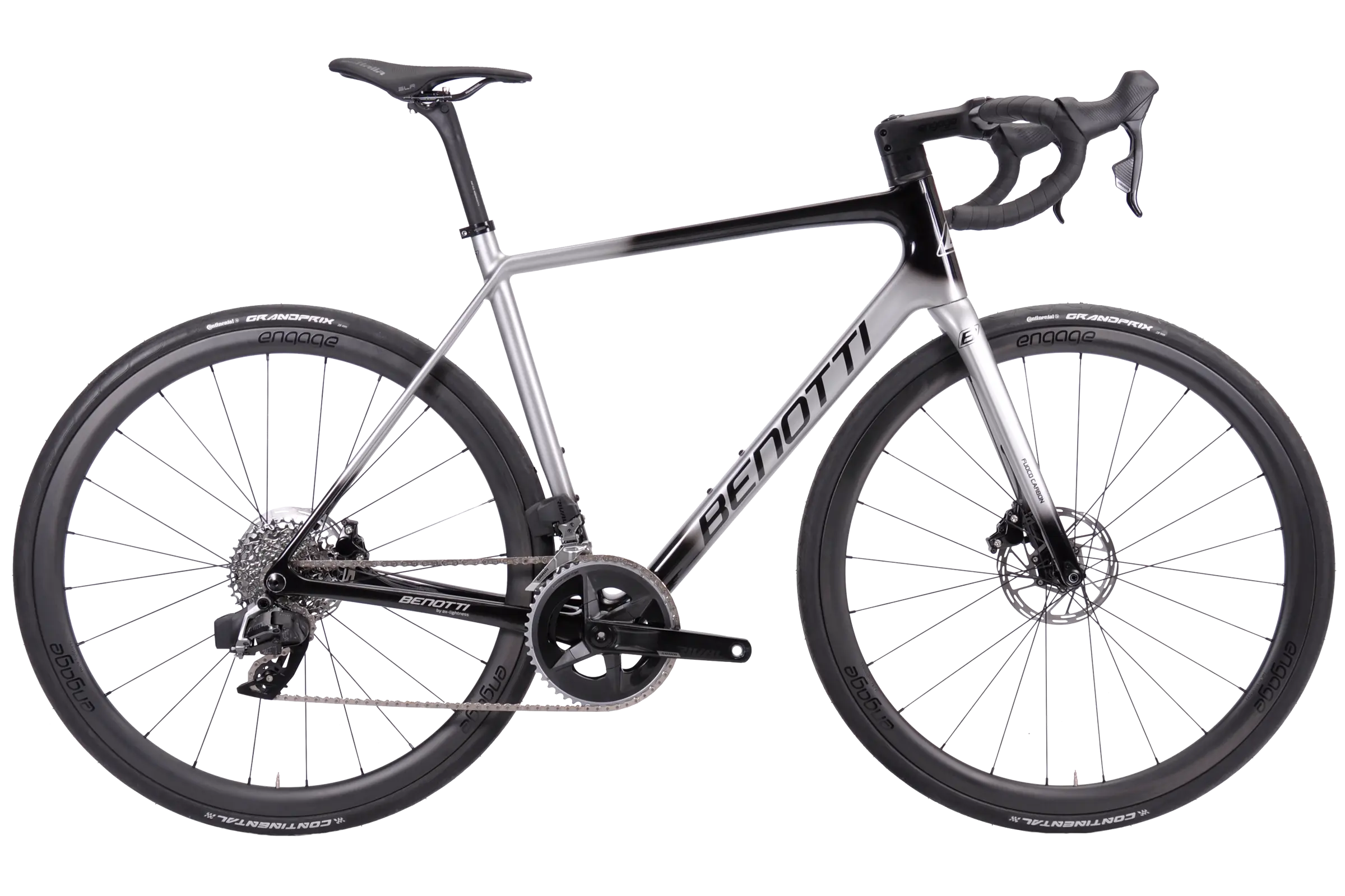 FUOCO Disc Carbon, Shimano 105 Di2, DT Swiss P1800 Spline 23 - Silver Edition