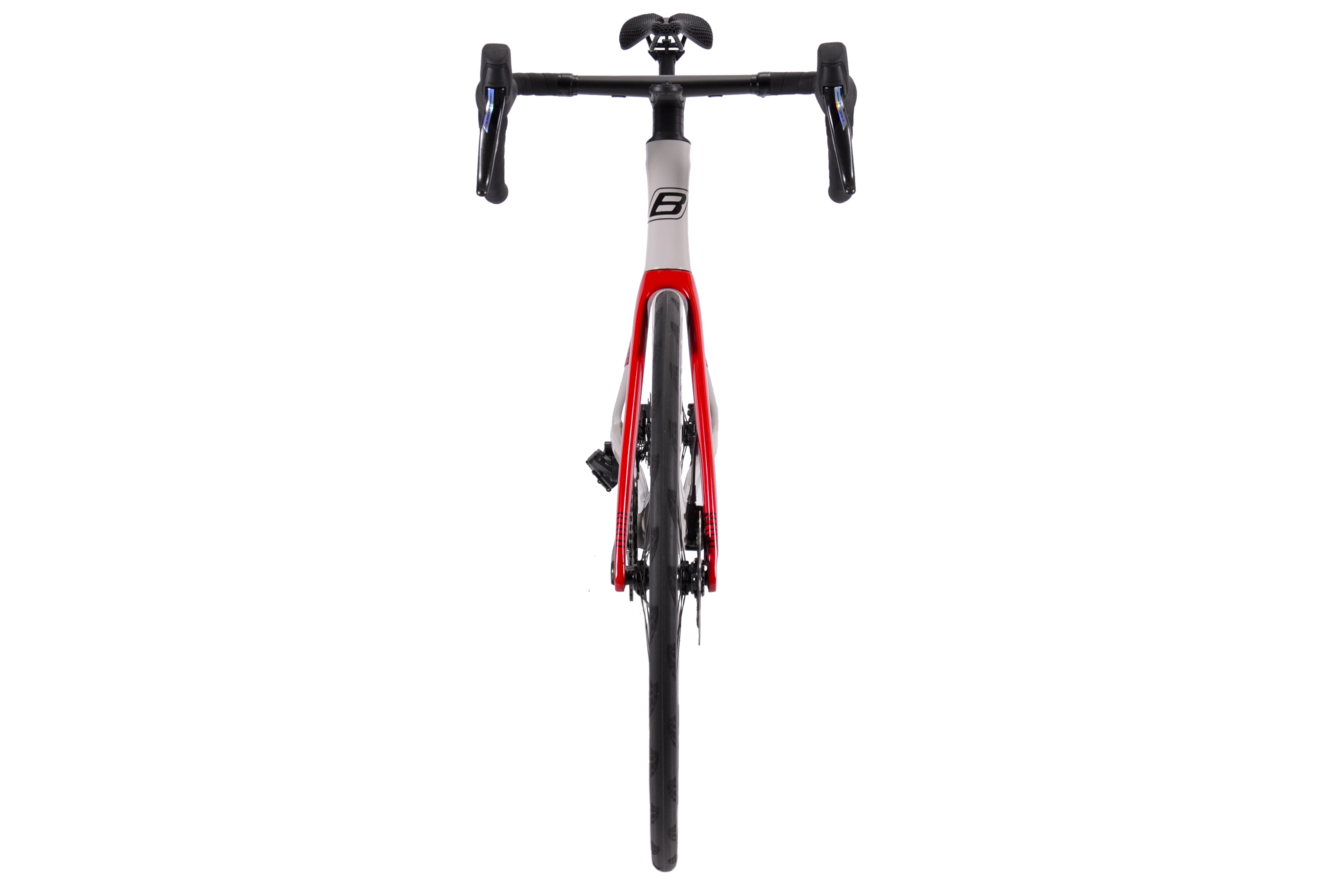 Komplettansicht von vorne des AERO SL SRAM Force AXS Offwhite Red mit ax-lightness SELECTION 45C-Laufrädern