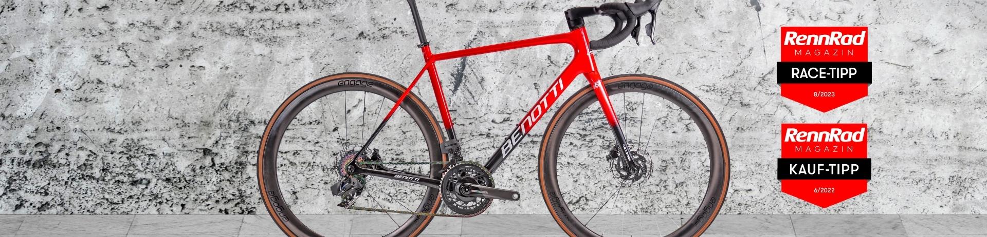 FUOCO Disc von BENOTTI in schwarz-rot mit Auszeichnung von der RennRad