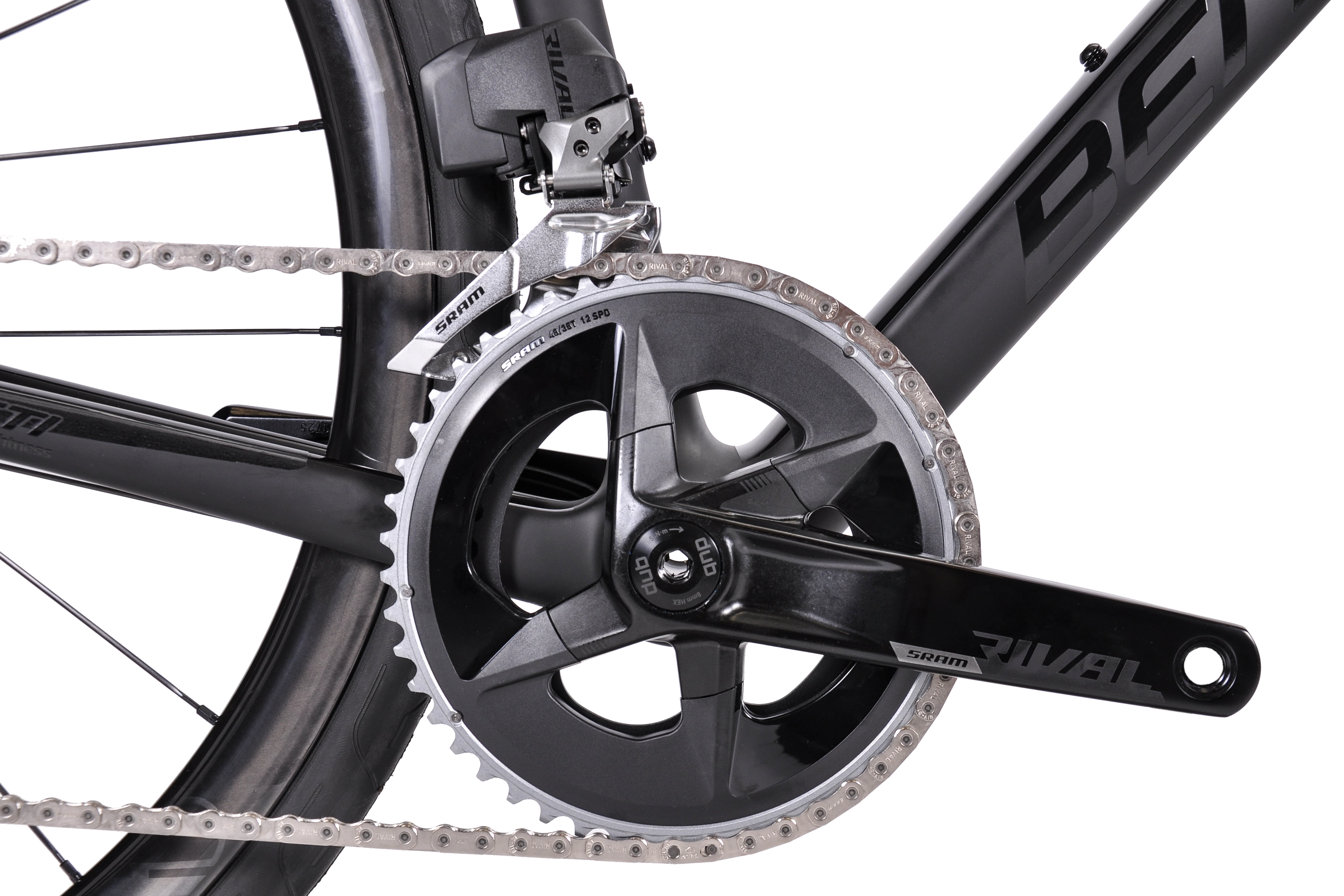 Kurbel und Kettenblatt BENOTTI-BLADE-EDR_Black-Black_SRAM Rival eTap AXS_ax35C Kurbel und Kettenblatt BENOTTI-BLADE-EDR_Black-Black_SRAM Rival eTap AXS_ax35C