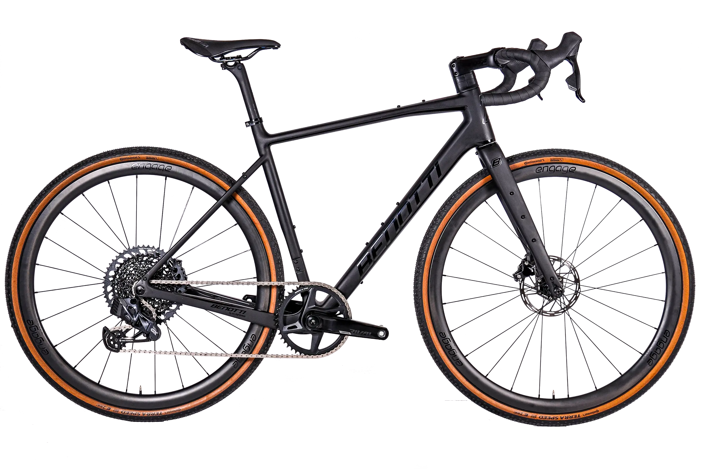 FUOCO GRAVEL Carbon, SRAM Mullet Rival eTap GX Eagle AXS - Black Edition